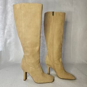 VINCE CAMUTO Sz 6 Leather Tan oatmeal Knee High "KALINDER" NWT tortilla